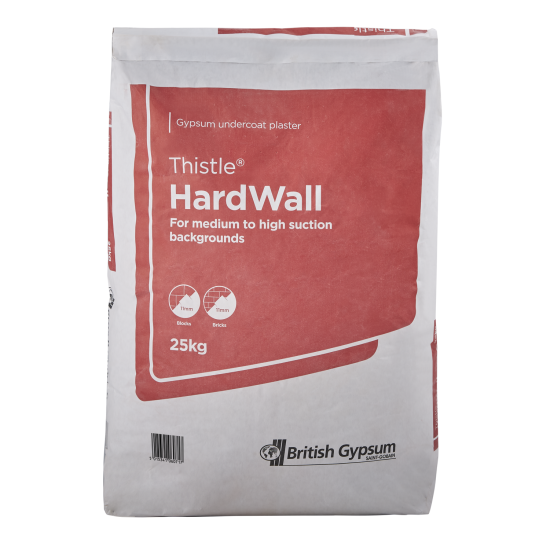British Gypsum Thistle Hardwall Plaster 25Kg British Gypsum Thistle Hardwall Plaster 25Kg