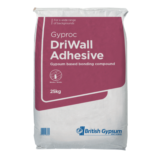 British Gypsum Gyproc General Purpose Drywall Plasterboard Adhesive 25kg British Gypsum Gyproc General Purpose Drywall Plasterboard Adhesive 25kg