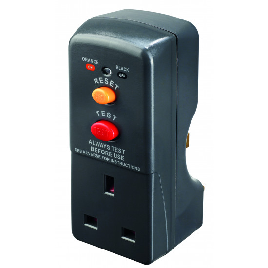 Masterplug 13A Plug RCD Safety Adaptor 3120W 240V AC Masterplug 13A Plug RCD Safety Adaptor 3120W 240V AC