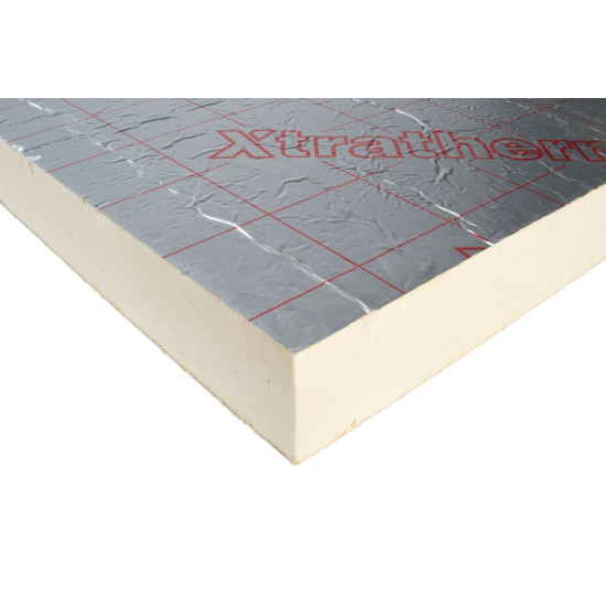100mm x 2400mm x 1200mm Xtratherm Pitched Square Edge Foilboard Insulation Ro... 100mm x 2400mm x 1200mm Xtratherm Pitched Square Edge Foilboard Insulation Ro...