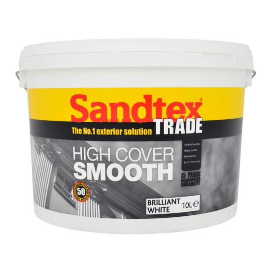 Sandtex Trade High Cover Smooth 10L Brilliant White Sandtex Trade High Cover Smooth 10L Brilliant White