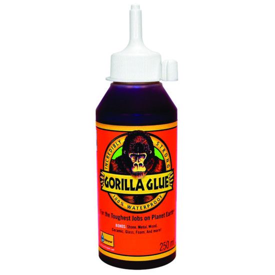 Gorilla Glue 250ml 100% Waterproof Brown Gorilla Glue 250ml 100% Waterproof Brown