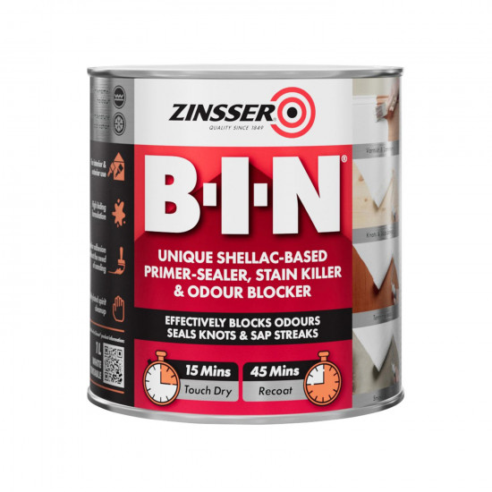 Zinsser B-I-N Primer Sealer Stain Killer 1L Base Zinsser B-I-N Primer Sealer Stain Killer 1L Base