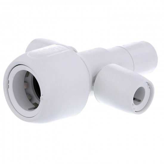 Hep2O 2 port manifold socket and closed spigot white 22x10mm Hep2O 2 port manifold socket and closed spigot white 22x10mm