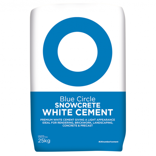 Blue Circle Snowcrete White Cement 25kg Blue Circle Snowcrete White Cement 25kg