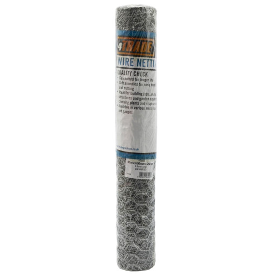  Galvanised Wire Netting 10m x 600mm x 25mm