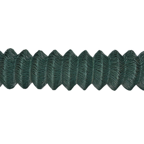 Green Plastic Coated Chainlink Fence 25m x 1800mm x 50mm x 2.5mm Green Plastic Coated Chainlink Fence 25m x 1800mm x 50mm x 2.5mm