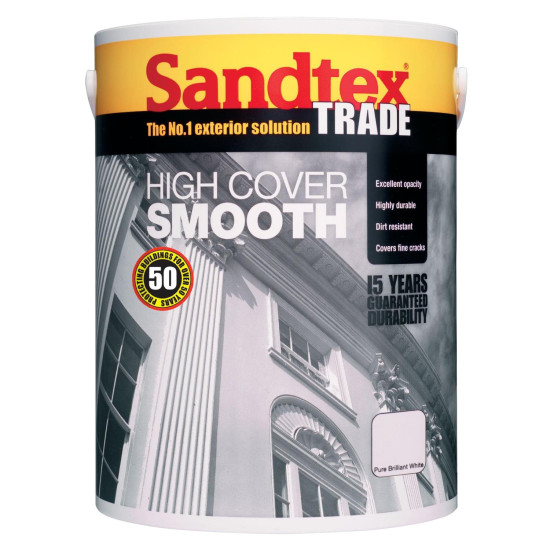 Sandtex Trade High Cover Smooth 5L Brilliant White Sandtex Trade High Cover Smooth 5L Brilliant White