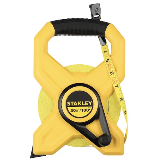 Stanley Open Frame Fiberglass Long Tape 30m 100ft