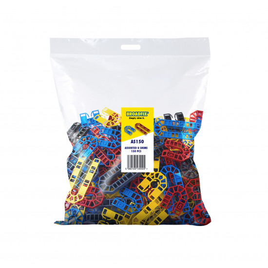 Broadfix U Shims Mixed Thickness Bag Of 150 Broadfix U Shims Mixed Thickness Bag Of 150