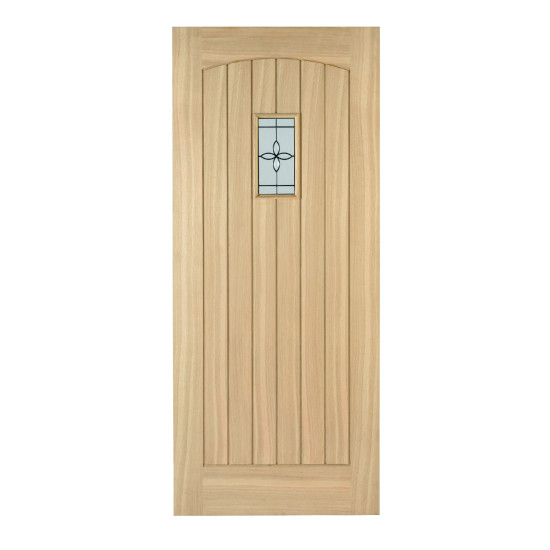 External Cottage Oak Triple Glazed Leaded Door