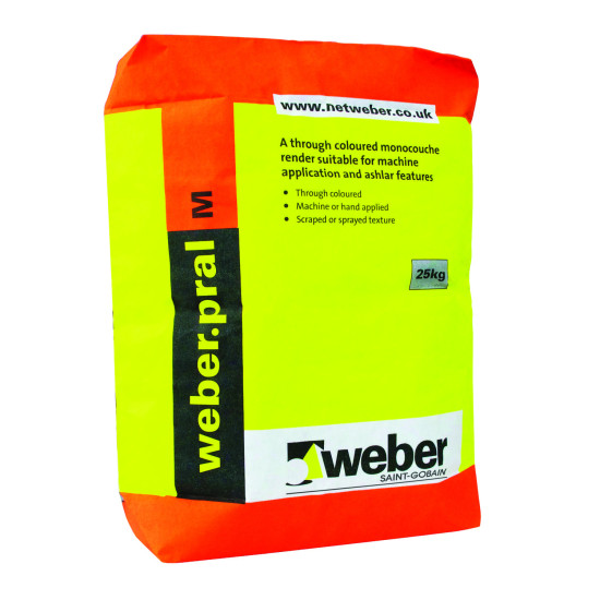 Weber.Pral M Through Colour Monocouche Chalk Render 25kg Weber.Pral M Through Colour Monocouche Chalk Render 25kg