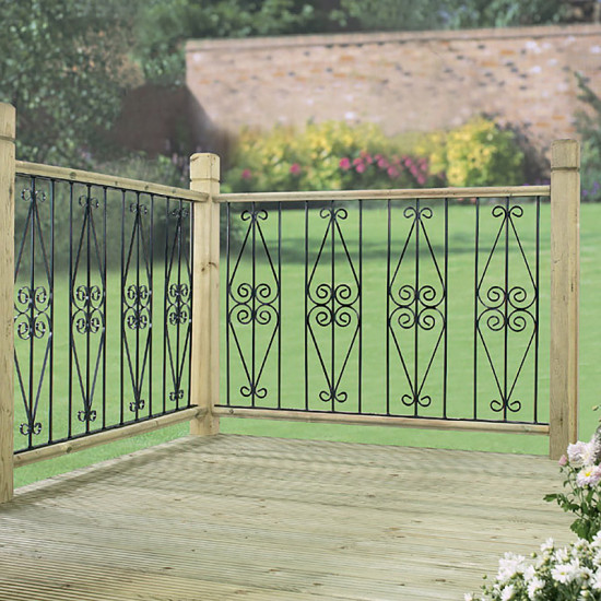 BIC Ascot Decking Panel Black 280mm x 770mm PK 2 BIC Ascot Decking Panel Black 280mm x 770mm PK 2
