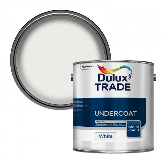 Dulux Trade Undercoat Paint 2.5L White Dulux Trade Undercoat Paint 2.5L White