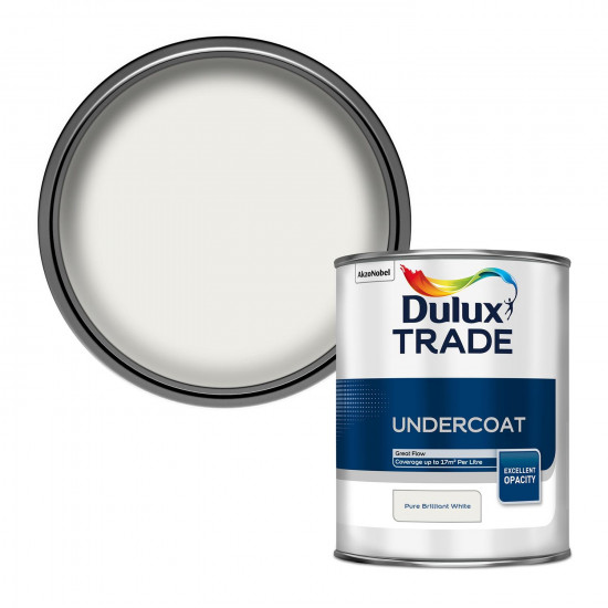 Dulux Trade Undercoat Paint 1L Brilliant White Dulux Trade Undercoat Paint 1L Brilliant White