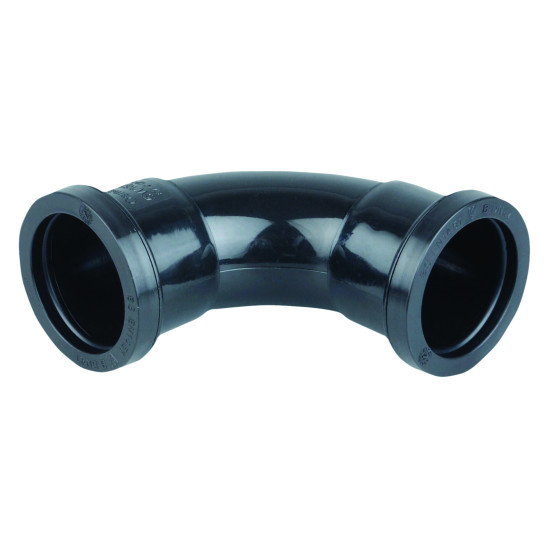 Wavin Osma Waste push-fit bend 87.5° 32mm black