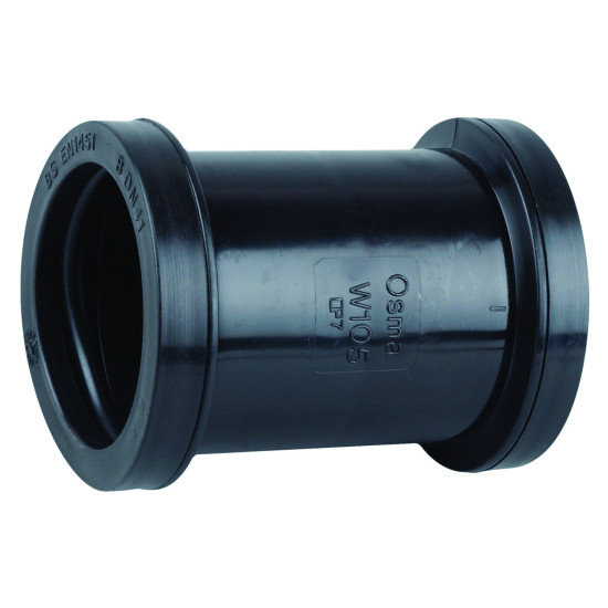 Wavin Osma Waste push-fit double socket 40mm black Wavin Osma Waste push-fit double socket 40mm black