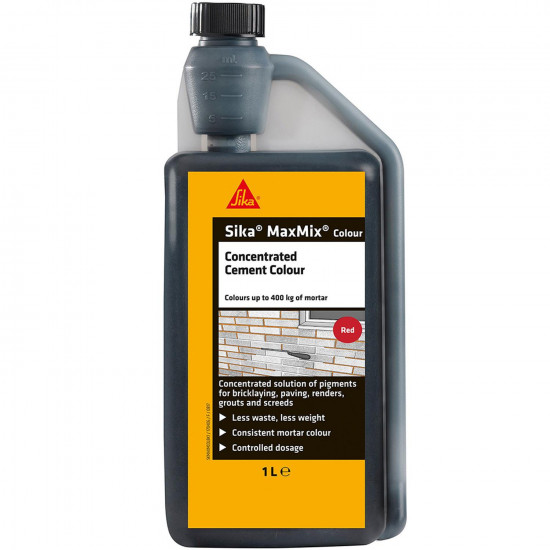 Sika Maxmix Cement Colour Red 1L Sika Maxmix Cement Colour Red 1L