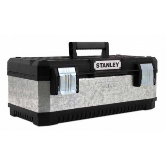 Stanley 26in Galvanised Metal & Plastic Toolbox Stanley 26in Galvanised Metal & Plastic Toolbox