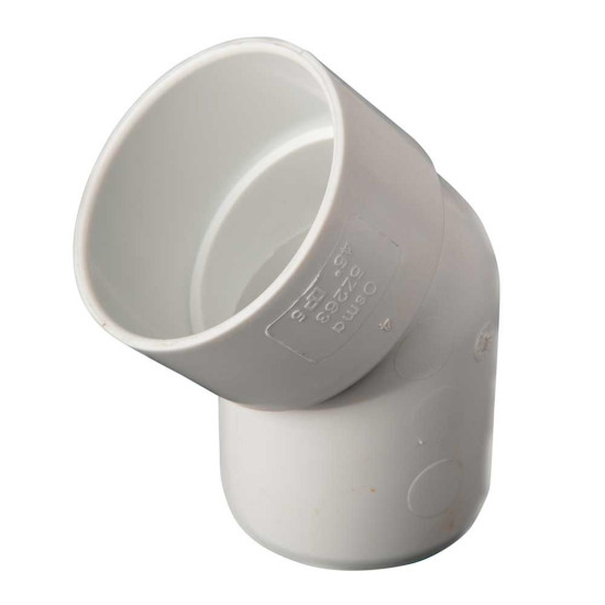 OsmaWeld 45° spigot bend white 40mm OsmaWeld 45° spigot bend white 40mm