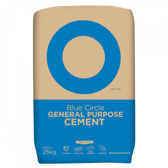 Blue Circle General Purpose Grey Cement in Paper Bag 25kg Blue Circle General Purpose Grey Cement in Paper Bag 25kg