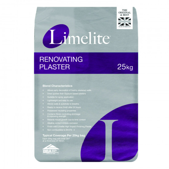 Limelite Renovating Plaster 25kg Limelite Renovating Plaster 25kg