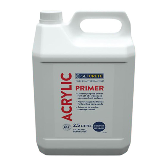 Setcrete Acrylic Primer 2.5L Setcrete Acrylic Primer 2.5L