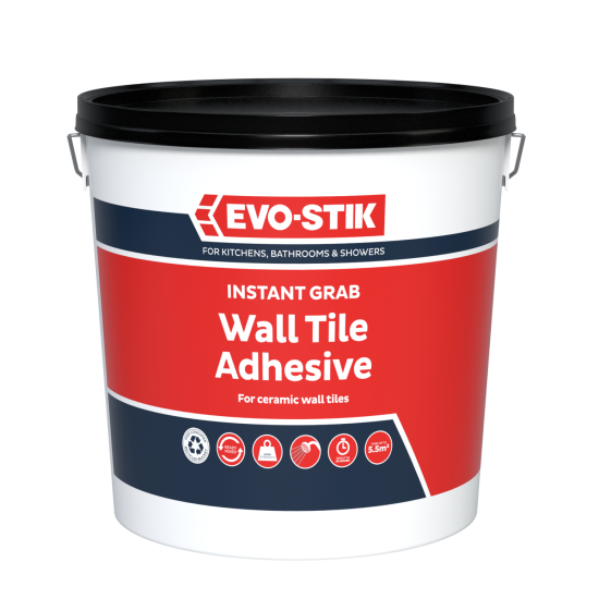 Evo-Stick 30812628 Instant Grab Wall Tile Adhesive 5L Natural Evo-Stick 30812628 Instant Grab Wall Tile Adhesive 5L Natural