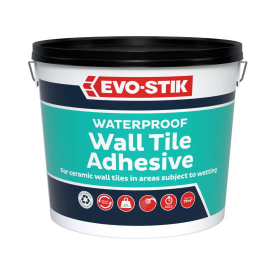Evo-Stick 30812633 Waterproof Wall Tile Adhesive 10L Natural