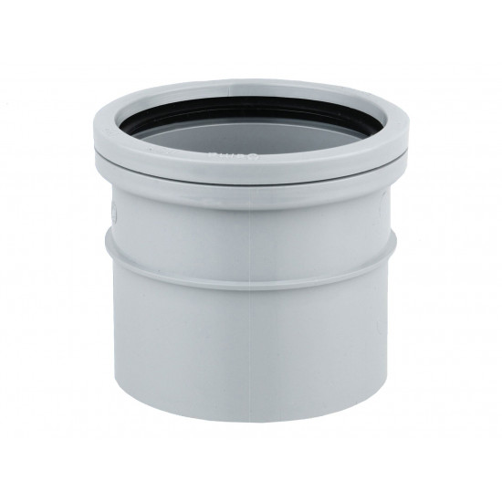 Wavin OsmaSoil S/SW single socket coupler 110mm grey