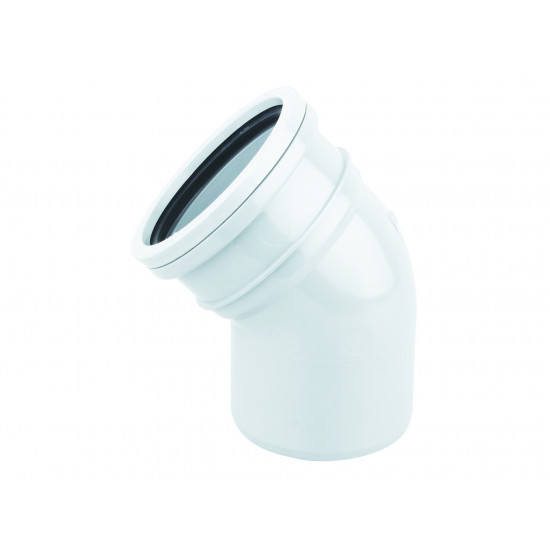 Wavin OsmaSoil S/S bend 45° 110mm white