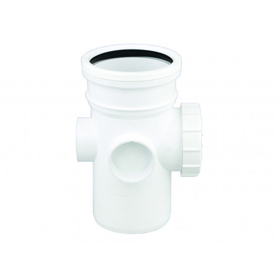 Wavin OsmaSoil S/S bossed access pipe 110mm white Wavin OsmaSoil S/S bossed access pipe 110mm white
