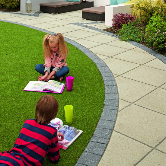 Marshalls Saxon Textured Paving Slab Natural 450x450x35mm Marshalls Saxon Textured Paving Slab Natural 450x450x35mm