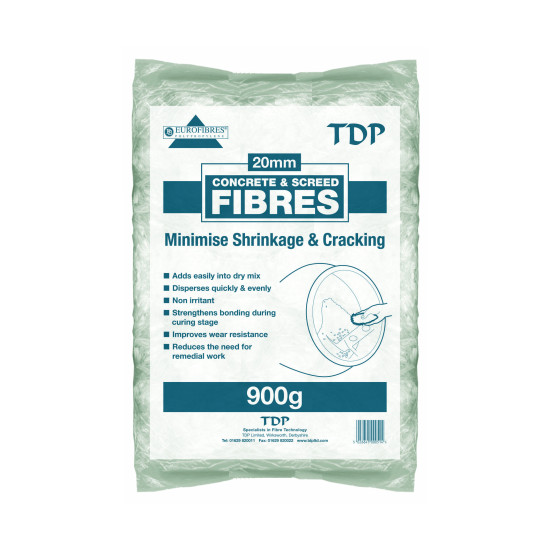 TDP 20mm Fibres for Screed and Concrete 900g TDP 20mm Fibres for Screed and Concrete 900g