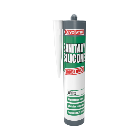 Bostik Evo-stik Evode Trade Sanitary Silicone White 483620
