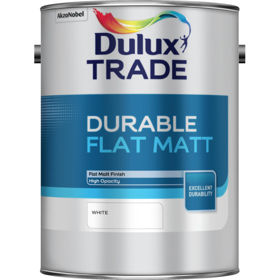 Dulux Trade Durable Flat Matt 5L White