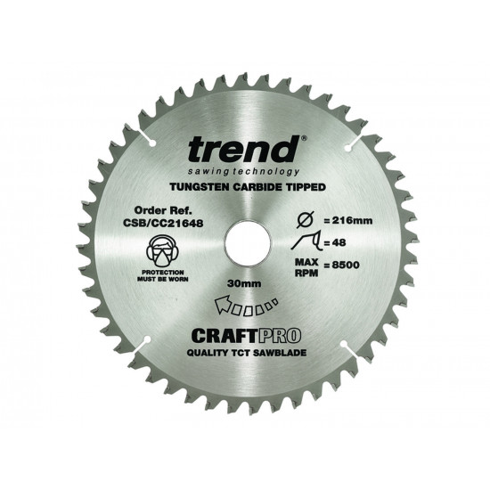 Trend Craft Blade Pt Tcp 165 x 48T x 20mm Trend Craft Blade Pt Tcp 165 x 48T x 20mm