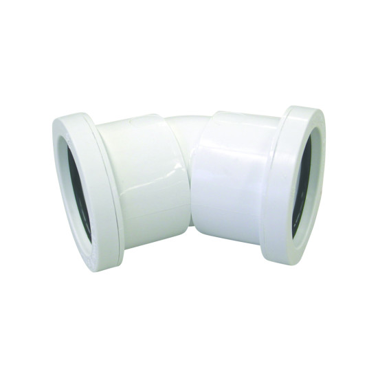 Wavin Osma Waste push-fit bend 45° 40mm white Wavin Osma Waste push-fit bend 45° 40mm white
