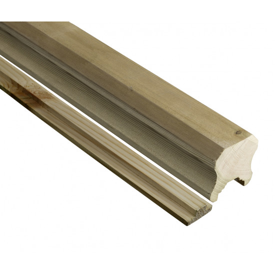 Large Traditional Decking Handrail 68mm x 68mm x 2400mm Large Traditional Decking Handrail 68mm x 68mm x 2400mm