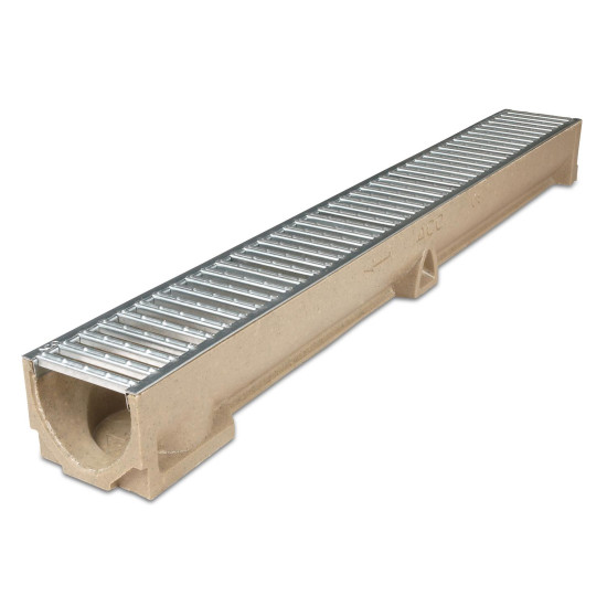 ACO RainDrain Channel and Galvanised Grating A 15 - 118mm x 97mm x 1000mm ACO RainDrain Channel and Galvanised Grating A 15 - 118mm x 97mm x 1000mm