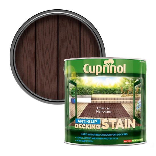 Cuprinol Anti-Slip Decking Stain 2.5L American Mahogany Cuprinol Anti-Slip Decking Stain 2.5L American Mahogany