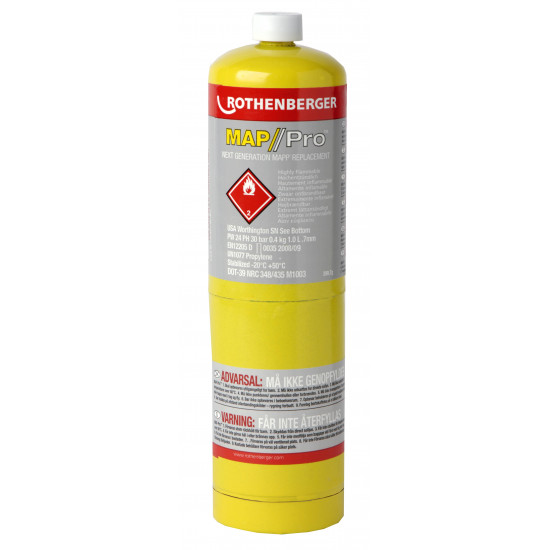 Rothenberger MAP-PRO Gas Cylinder 399.7g Rothenberger MAP-PRO Gas Cylinder 399.7g
