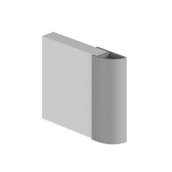 Multipanel Wall Panel Profile Type E - Quadrant End Cap Profile White Multipanel Wall Panel Profile Type E - Quadrant End Cap Profile White