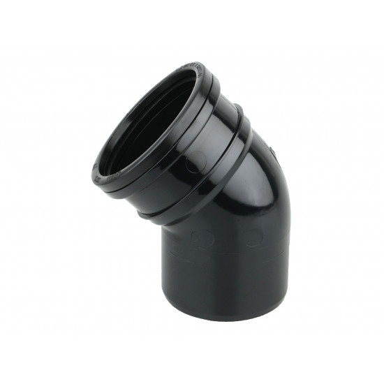 Wavin OsmaSoil S/S bend 45� 110mm black Wavin OsmaSoil S/S bend 45� 110mm black