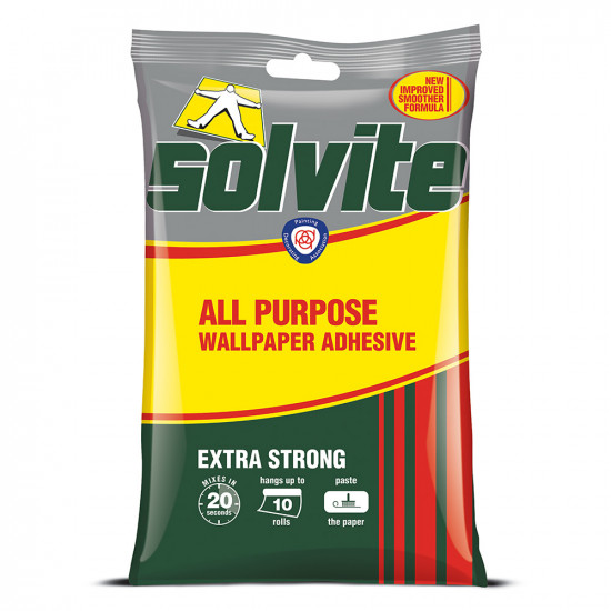 Solvite 185g/10 Rolls All Purpose Wallpaper Adhesive Solvite 185g/10 Rolls All Purpose Wallpaper Adhesive