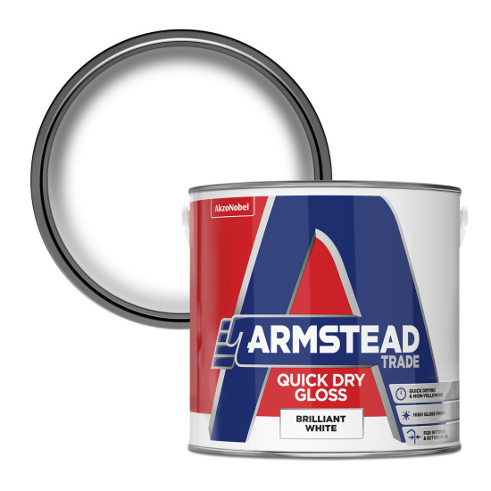 Armstead Trade Quick Dry Gloss 2.5L Brilliant White Armstead Trade Quick Dry Gloss 2.5L Brilliant White