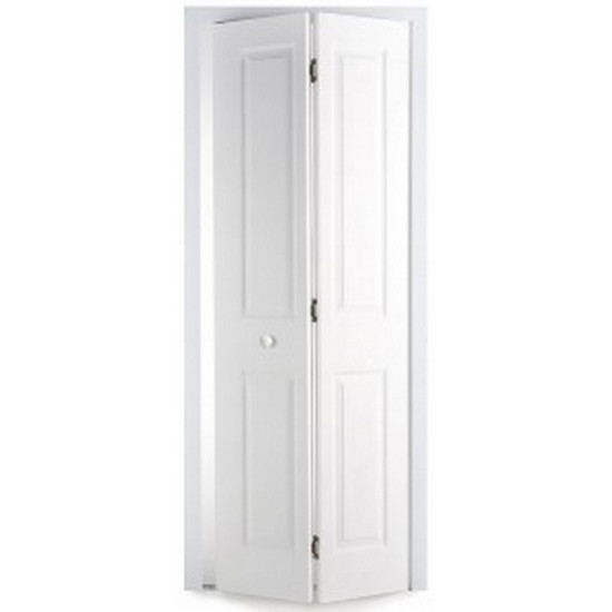 Premdor White 4 Panel Grained Bifold Hollow Core Door 1981 x 762 x 35mm Premdor White 4 Panel Grained Bifold Hollow Core Door 1981 x 762 x 35mm