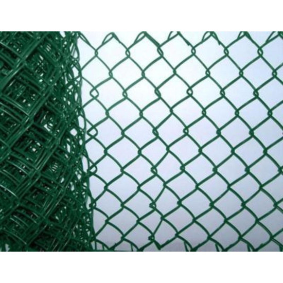 Green Plastic Coated Chainlink Fence 900mm x 50mm x 2.5mm x 10m Green Plastic Coated Chainlink Fence 900mm x 50mm x 2.5mm x 10m