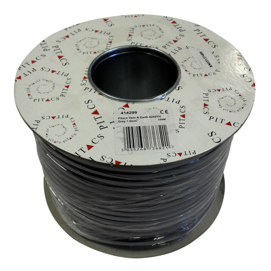 Time 6242YH 1.5mm Twin & Earth Cable Grey 100m Time 6242YH 1.5mm Twin & Earth Cable Grey 100m