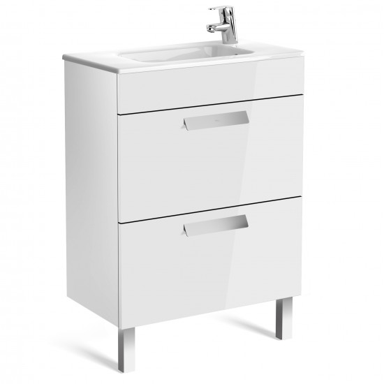 Rocca Debba Vanity Unit Includes 2 Drawers 600 White Rocca Debba Vanity Unit Includes 2 Drawers 600 White